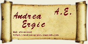 Andrea Ergić vizit kartica